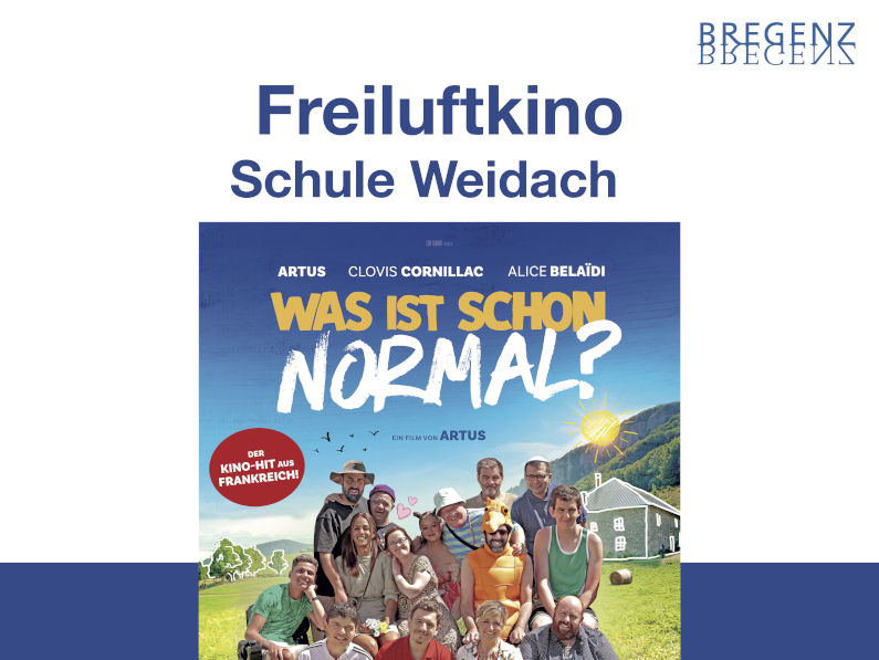 Freiluftkino in der Schule Weidach